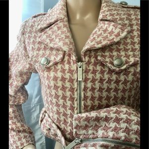 Walter Crop Wool Motorcycle Style Jacket SZ 6